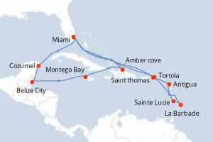 Itinéraire croisière Cunard au départ de Miami