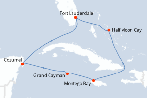 Itinéraire croisière Holland America Line au départ de Fort Lauderdale