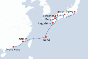 Itinéraire croisière Silversea au départ de Tokyo