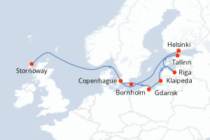 Itinéraire croisière Silversea au départ de Copenhague