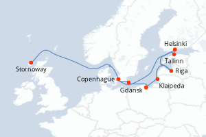 Itinéraire croisière Silversea au départ de Stornoway