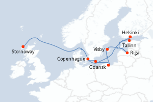 Itinéraire croisière Silversea au départ de Stornoway