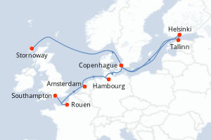 Itinéraire croisière Silversea au départ de Southampton