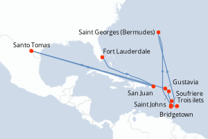 Itinéraire croisière Silversea au départ de Fort Lauderdale