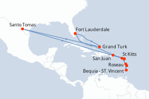 Itinéraire croisière Silversea au départ de Fort Lauderdale