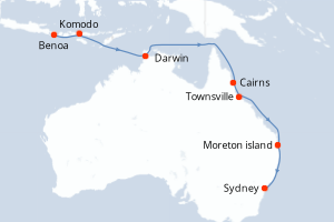 Itinéraire croisière Seabourn Cruise Line au départ de Benoa