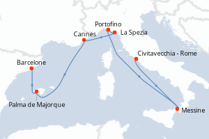 Itinéraire croisière Celebrity Cruises au départ de Civitavecchia - Rome