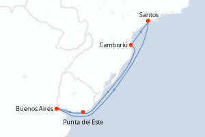 Itinéraire croisière MSC Croisières au départ de Buenos Aires