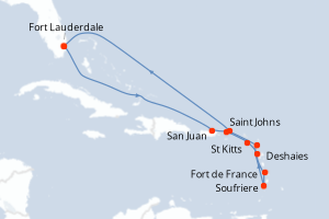 Itinéraire croisière Silversea au départ de Fort Lauderdale