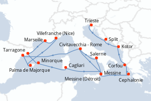 Itinéraire croisière Cunard au départ de Civitavecchia - Rome