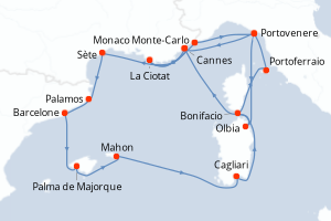 Itinéraire croisière Seabourn Cruise Line au départ de Monaco Monte-Carlo