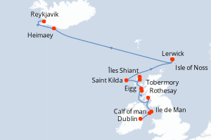 Itinéraire croisière Seabourn Cruise Line au départ de Dublin