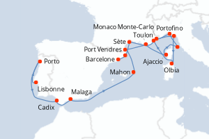 Itinéraire croisière Seabourn Cruise Line au départ de Lisbonne