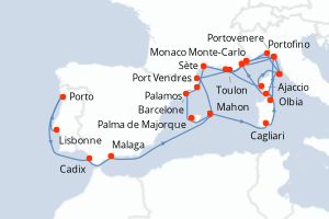 Itinéraire croisière Seabourn Cruise Line au départ de Lisbonne