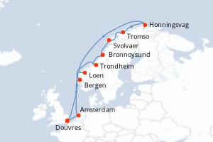 Itinéraire croisière Seabourn Cruise Line au départ de Douvres