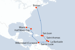 Itinéraire croisière Holland America Line au départ de Boston