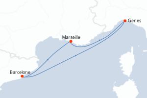 Itinéraire croisière Costa Croisières au départ de Marseille