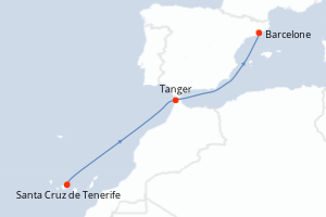 Itinéraire croisière Costa Croisières au départ de Santa Cruz de Tenerife