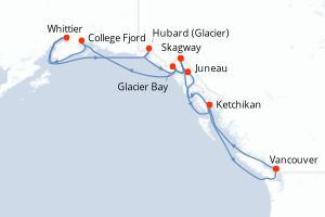 Itinéraire croisière Holland America Line au départ de Vancouver