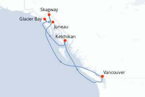 Itinéraire croisière Holland America Line au départ de Vancouver