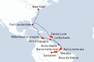 Itinéraire croisière Holland America Line au départ de New York