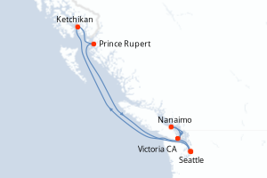 Itinéraire croisière Holland America Line au départ de Seattle