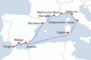 Itinéraire croisière Holland America Line au départ de Barcelone