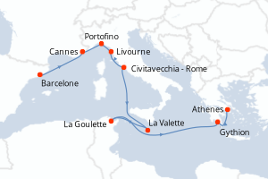 Itinéraire croisière Holland America Line au départ de Barcelone