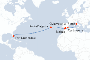 Itinéraire croisière Holland America Line au départ de Civitavecchia - Rome