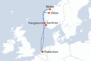 Itinéraire croisière Holland America Line au départ de Rotterdam