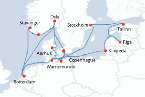 Itinéraire croisière Holland America Line au départ de Rotterdam