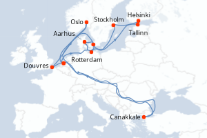 Itinéraire croisière Holland America Line au départ de Rotterdam