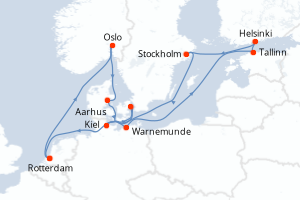 Itinéraire croisière Holland America Line au départ de Rotterdam