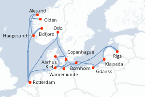 Itinéraire croisière Holland America Line au départ de Rotterdam