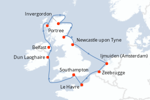 Itinéraire croisière Norwegian Cruise Line au départ de Southampton