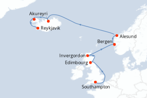 Itinéraire croisière Norwegian Cruise Line au départ de Southampton