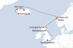 Itinéraire croisière Norwegian Cruise Line au départ de Southampton