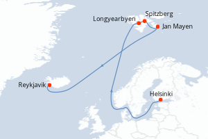 Itinéraire croisière Quark Expeditions au départ de Helsinki