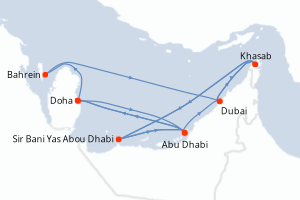 Itinéraire croisière Celestyal Cruises au départ de Doha