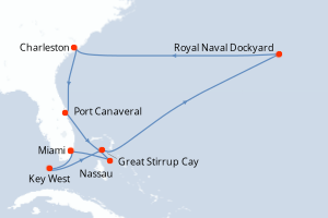 Itinéraire croisière Oceania Cruises au départ de Miami