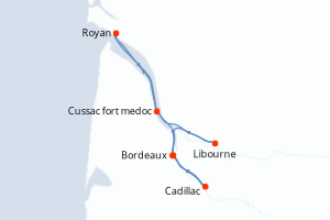 Itinéraire croisière CroisiEurope au départ de Bordeaux