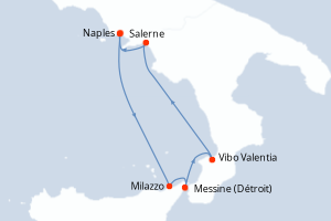 Itinéraire croisière CroisiEurope au départ de Naples