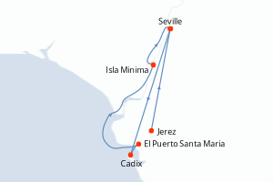 Itinéraire croisière CroisiEurope au départ de Jerez