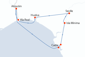 Itinéraire croisière CroisiEurope au départ de Seville