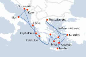 Itinéraire croisière Celestyal Cruises au départ de Le Piree - Athenes