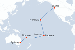 Itinéraire croisière Carnival au départ de Seattle