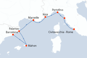 Itinéraire croisière Azamara au départ de Civitavecchia - Rome