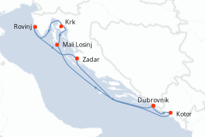 Itinéraire croisière CroisiEurope au départ de Dubrovnik