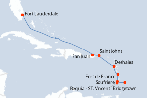 Itinéraire croisière Silversea au départ de Fort Lauderdale