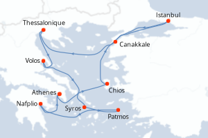 Itinéraire croisière Azamara au départ de Athenes